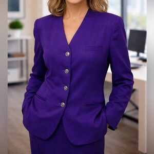 Suitsme Woman’s Purple Business Suit 16 Midi lined